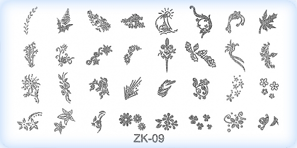 Stamping-Schablonen Platte ZK-09